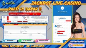 MAHASLOT JACKPOT LIVE CASINO LUCKY 6 ROULETTE GAME Rp. 6.000.000,- LUNAS